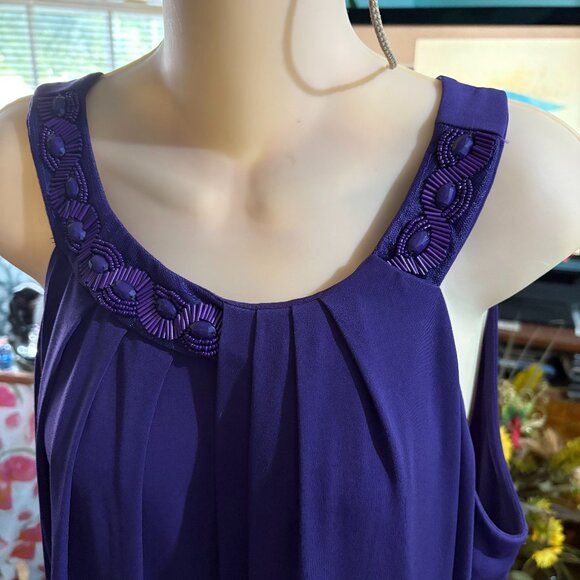 Sangria Sleeveless Dress SZ 14 Elegant Prom Wedding Formal - Picture 3 of 6